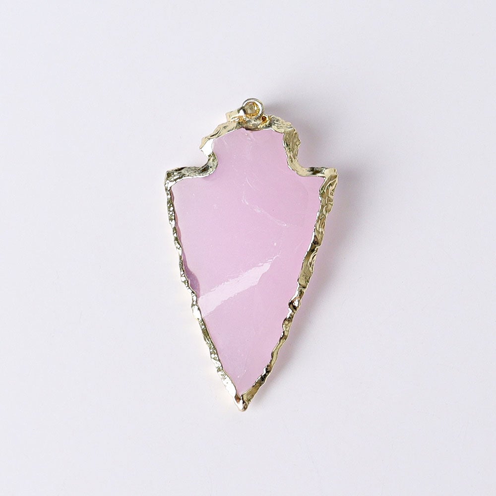 Raw Rose Quartz Black Obsidian Clear Quartz Pendant Wholesale Crystals