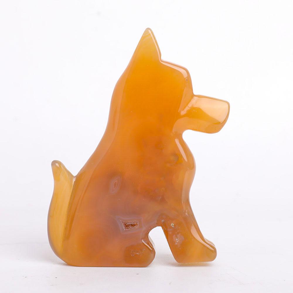 Druzy Agate Dog Carvings Wholesale Crystals