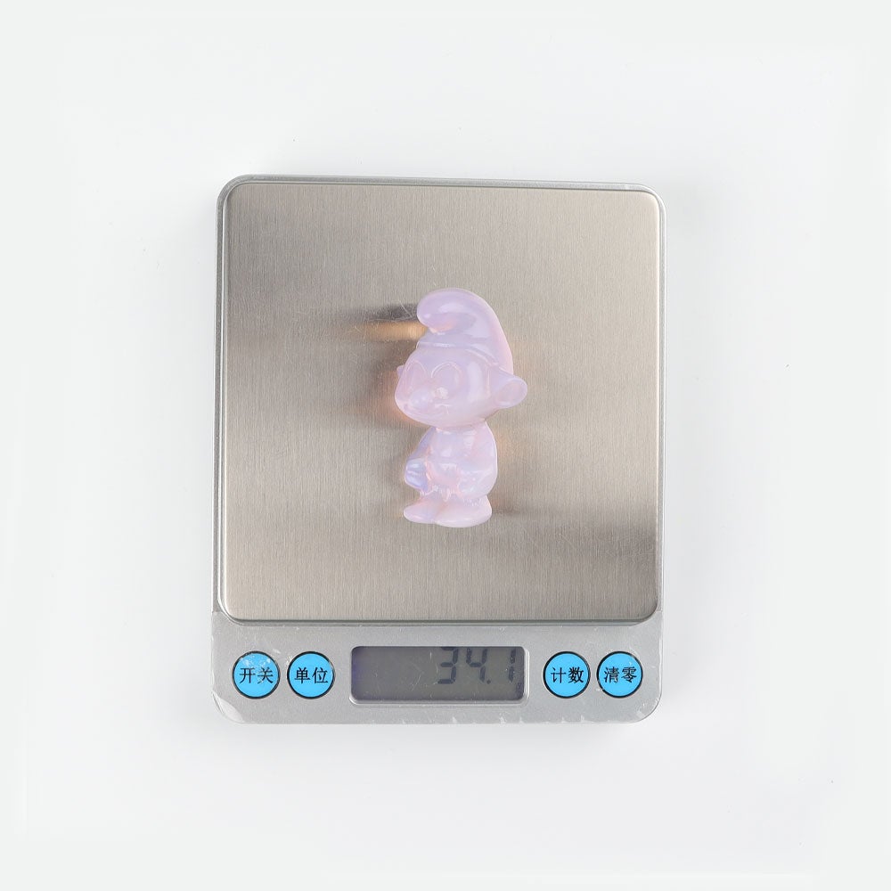 2" Pink Opalite Smurfs Crystal Carvings Wholesale Crystals