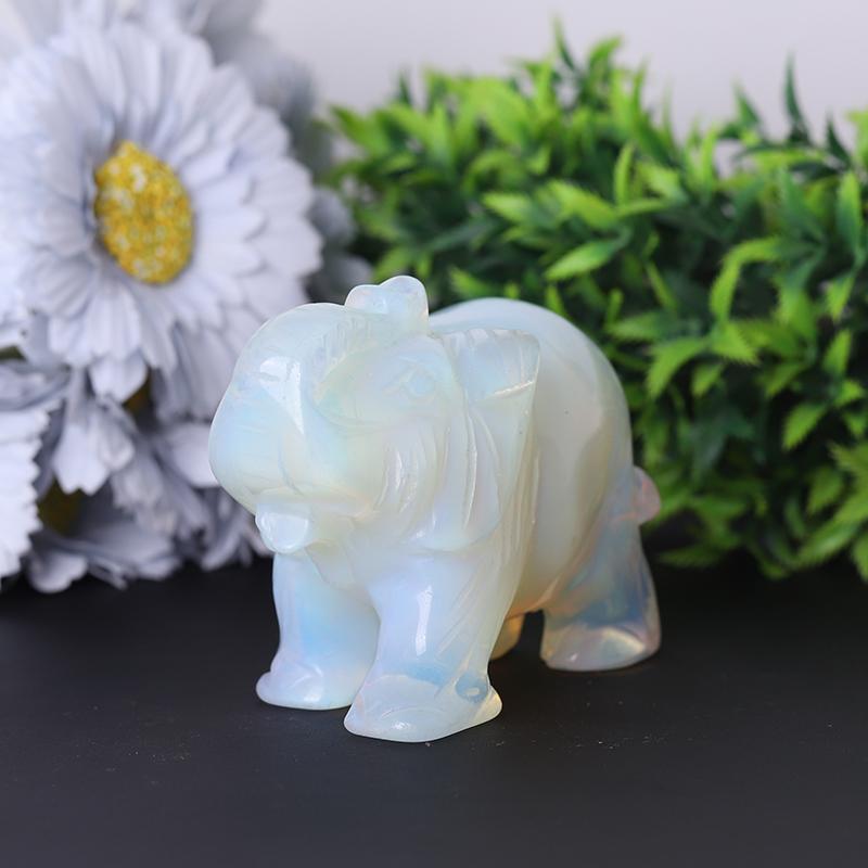 Opalite Elephant Crystal Carvings Wholesale Crystals