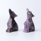 3" Dream Amethyst Wolf Crystal Carvings Wholesale Crystals