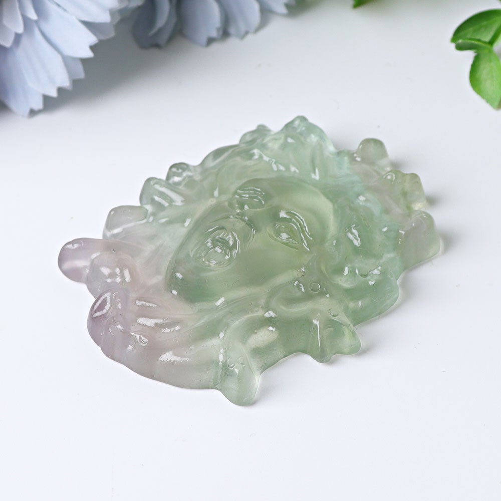 3" Fluorite Medusa Crystal Carvings Wholesale Crystals