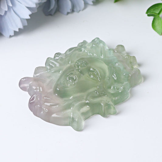3" Fluorite Medusa Crystal Carvings Wholesale Crystals