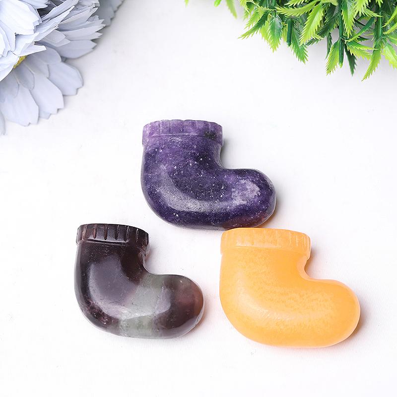 1.9" Sock Crystal Carvings for Christmas Wholesale Crystals