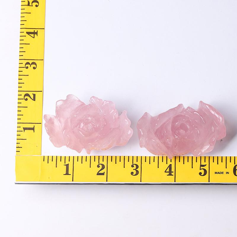 3" Rose Quartz Peony Crystal Carvings Wholesale Crystals