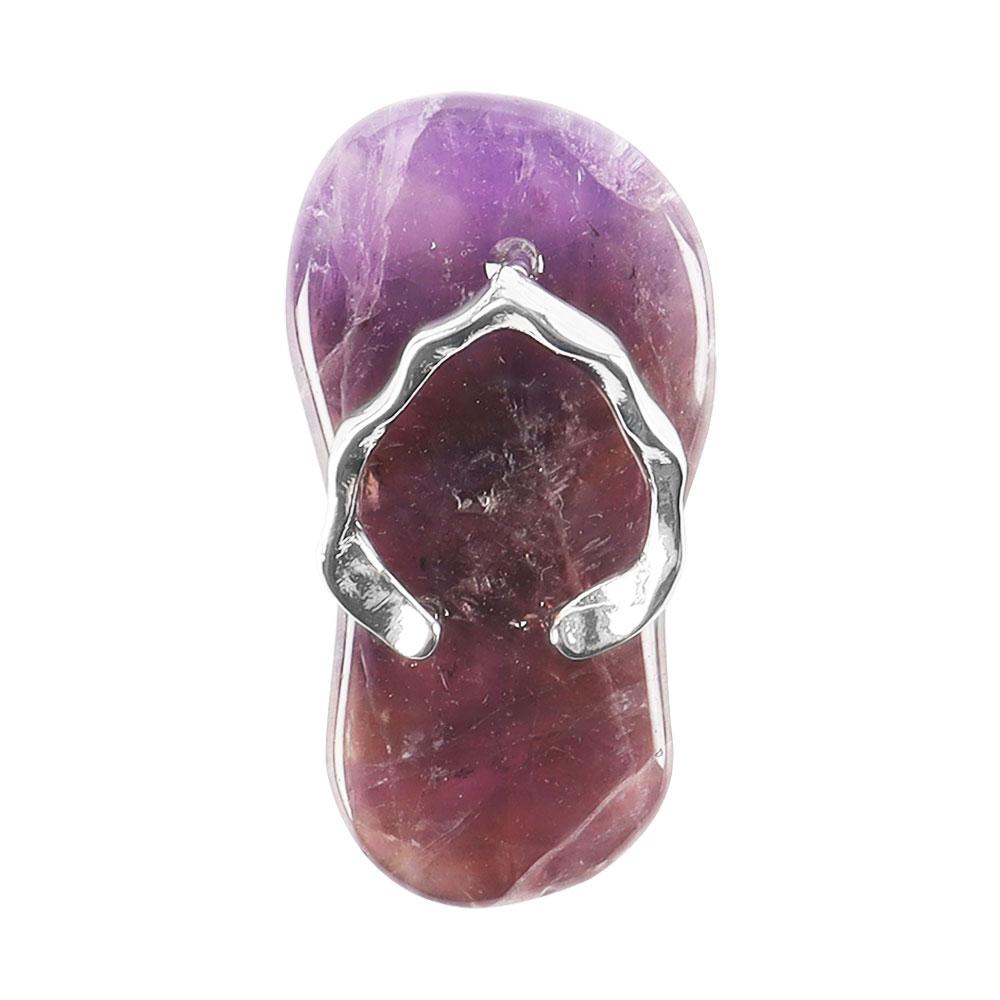 Natural High Quality Mini Crystal  Slippers Flip Flops Shape Crystal Pendant Wholesale Crystals