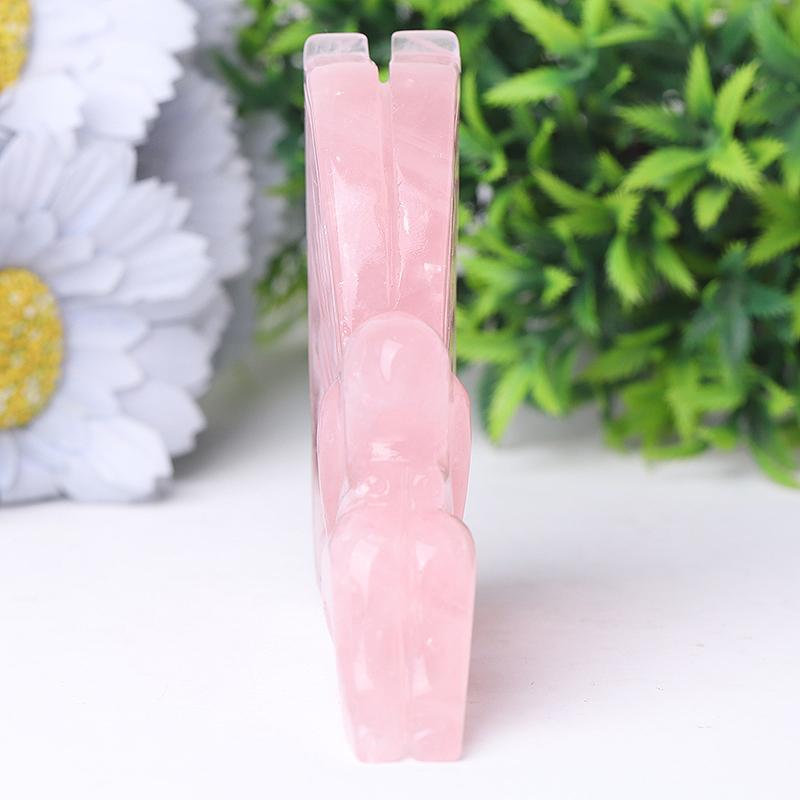 3.3" Rose Quartz Fairy Crystal Carvings Wholesale Crystals