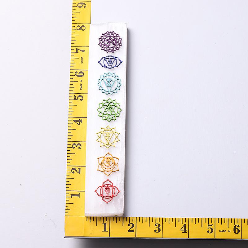 8" Chakra Selenite Stick Wand Wholesale Crystals