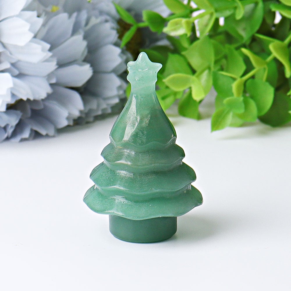 2"-2.5" Christmas Tree Crystal Carvings Wholesale Crystals