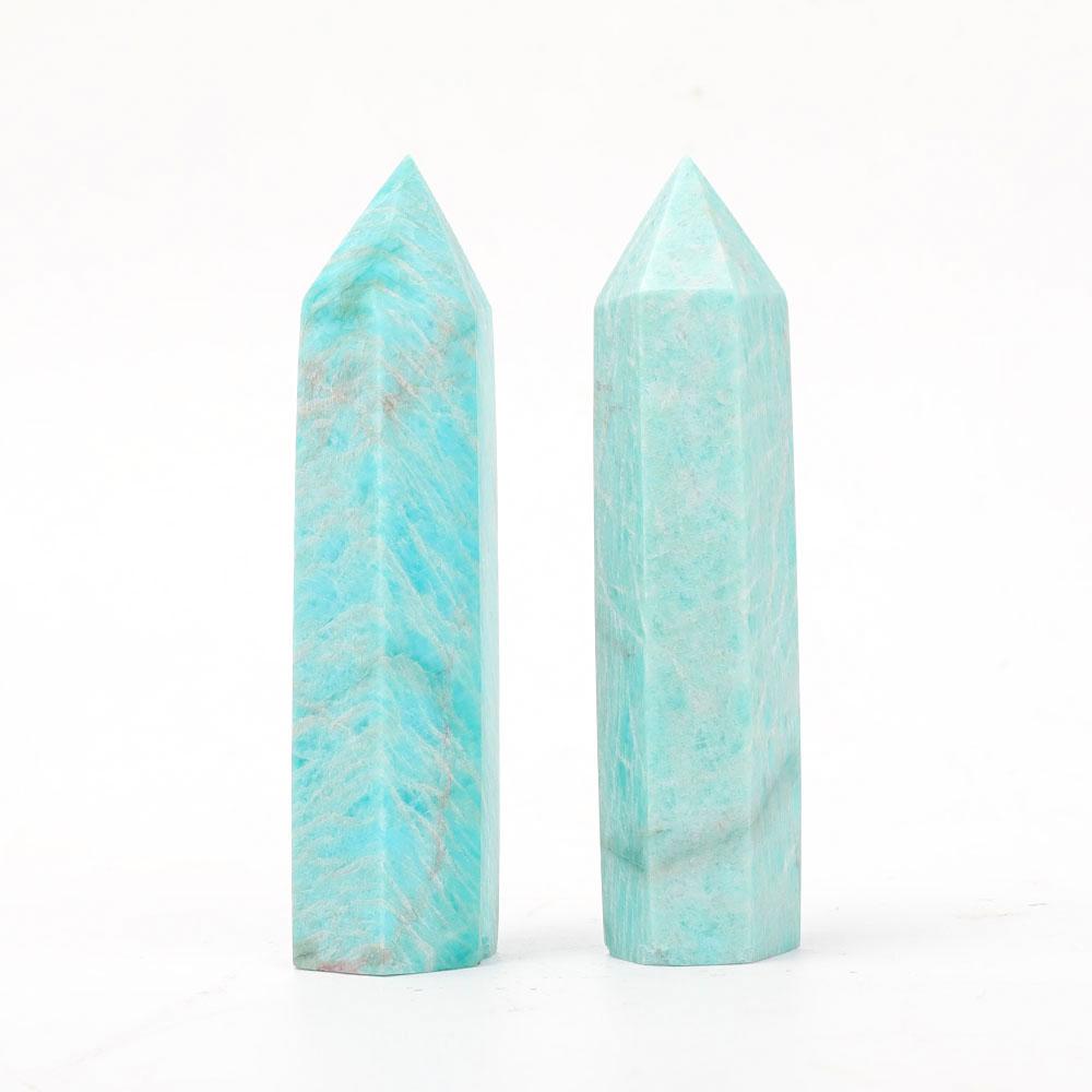 Set of 2 Amazonite Points Wholesale Crystals