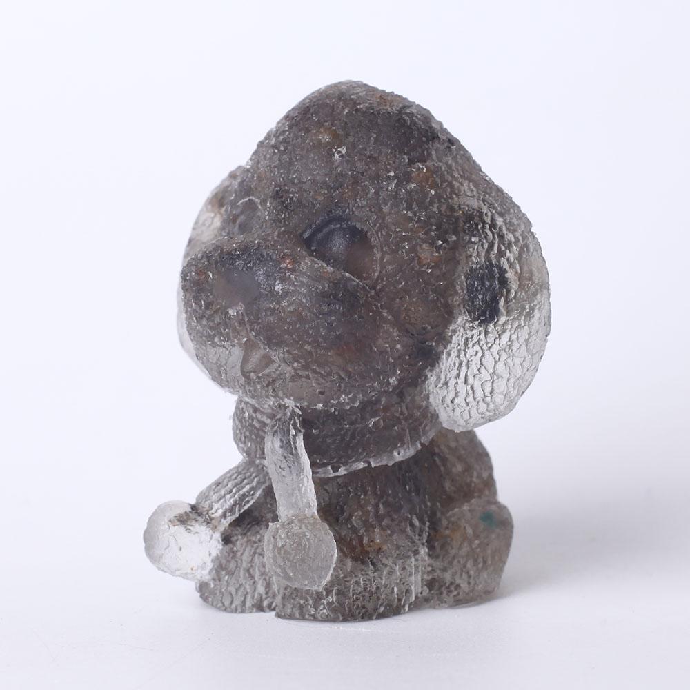 2" Resin Teddy Dog Figurine Infused Crystal Chips on Discount Wholesale Crystals