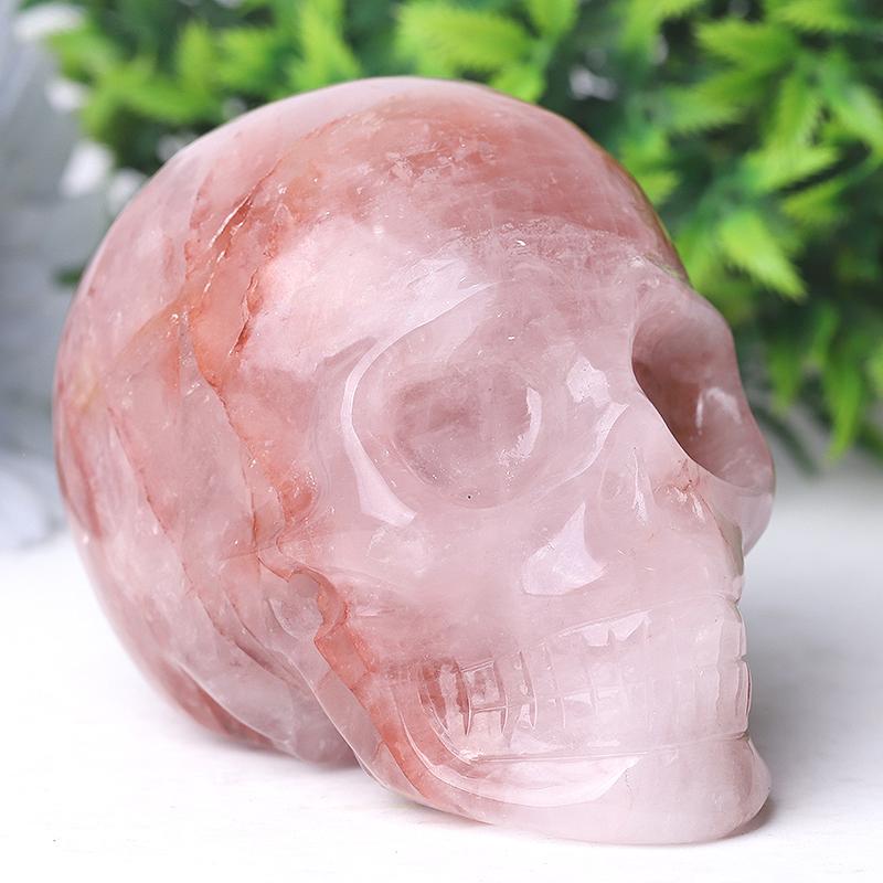 3.5" Fire Quartz Skull Crystal Carvings Wholesale Crystals