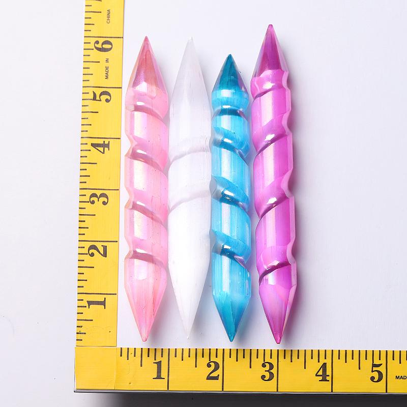 6" Spiral Selenite Double Terminated Wand Wholesale Crystals