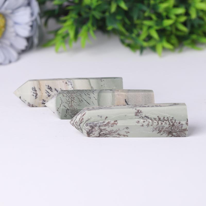 Natural Picture Jasper Point Wholesale Crystals