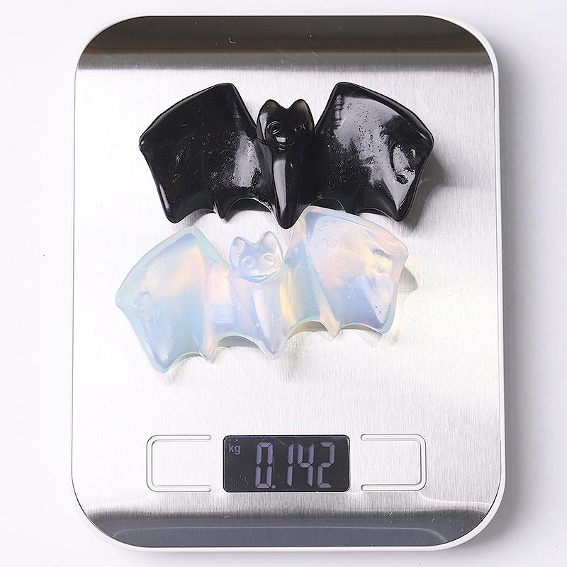 4" Bat Carving Crystal Carving for Halloween Decoration Wholesale Crystals
