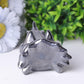 3.5" Terahertz Dragon Head Crystal Hematite Carvings Wholesale Crystals