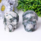 Moss Agate Crystal Skull Carvings Wholesale Crystals