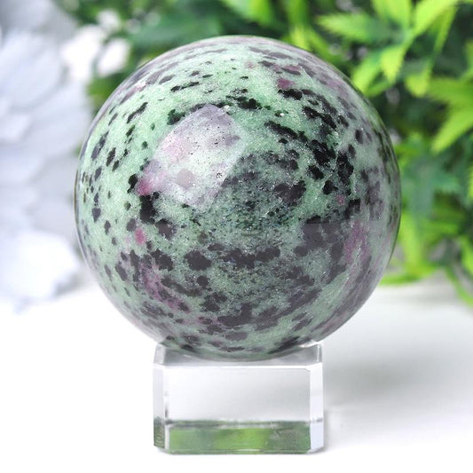 55mm Ruby in Zoisite Crystal Sphere Wholesale Crystals