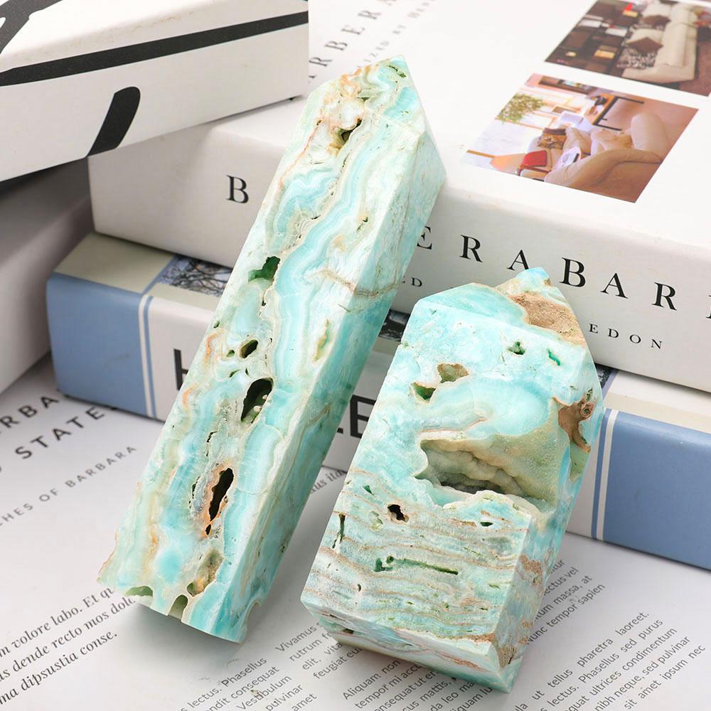 Set of 2 Hemimorphite Tower Wholesale Crystals