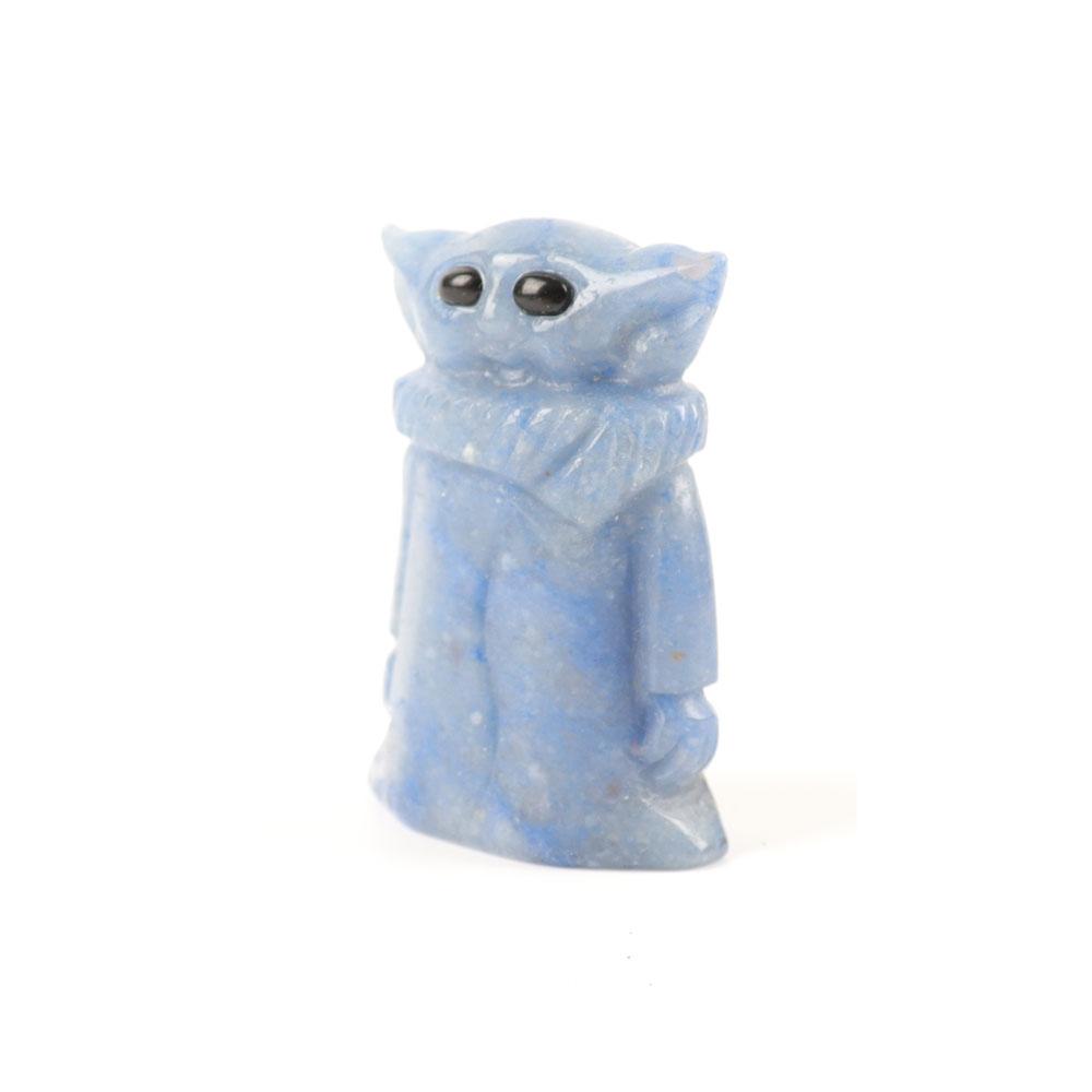 Blue Aventurine Crystal Carving Yoda 2" Wholesale Crystals