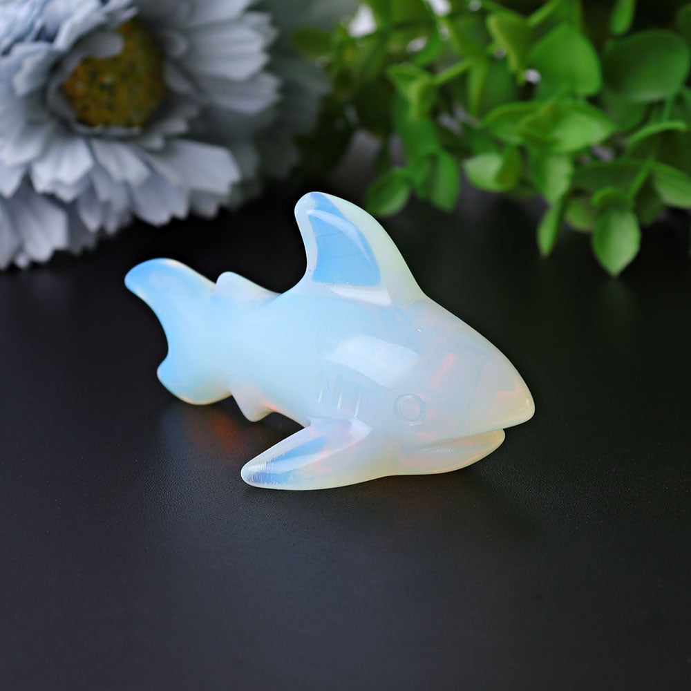 2.9" Opalite Shark Crystal Carvings Wholesale Crystals