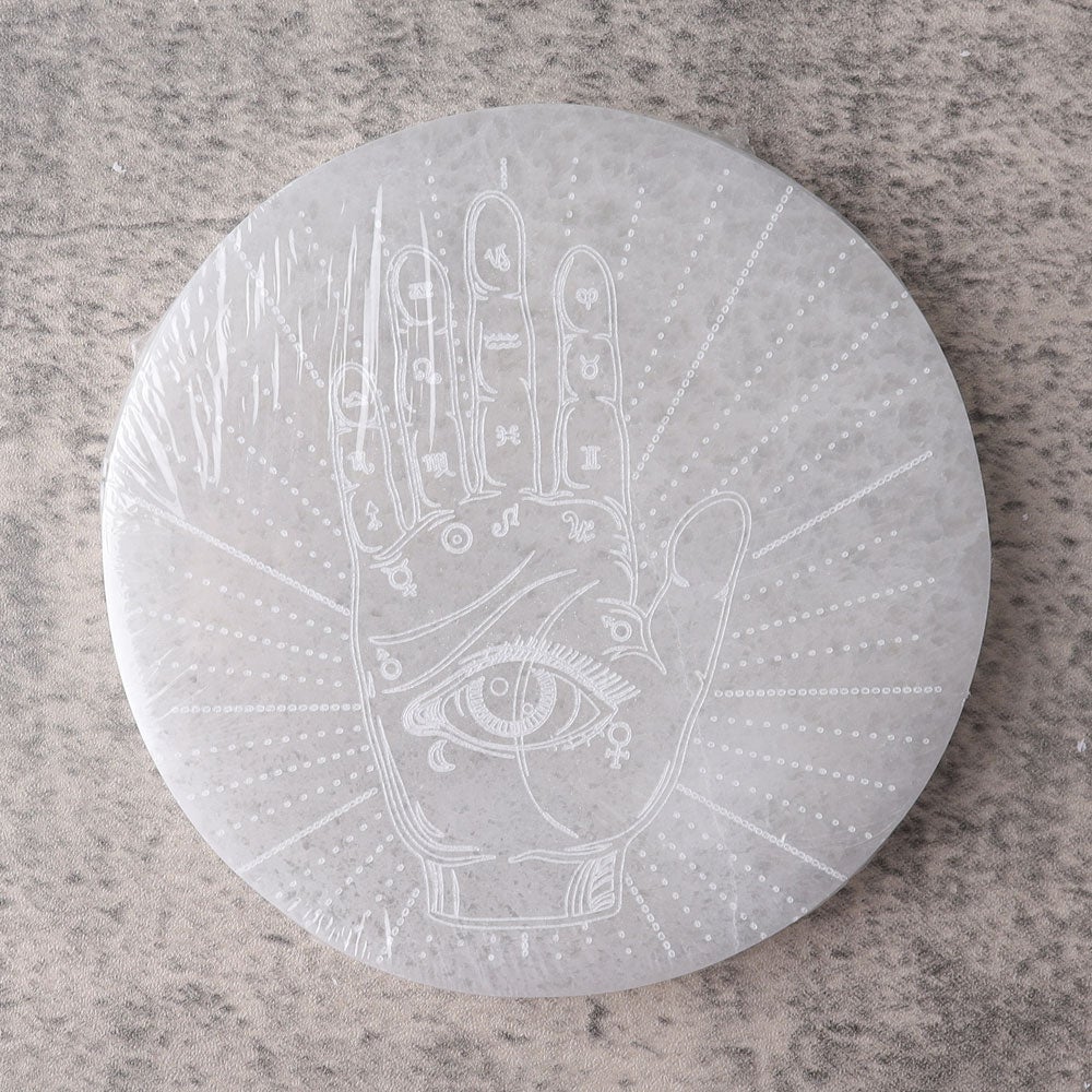 15cm Round Selenite Coaster Wholesale Crystals