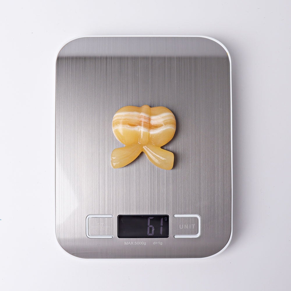 1.9" Orange Calcite Bow-Knot Crystal Carvings Wholesale Crystals