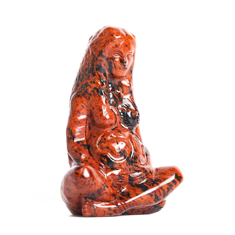 Mahogany Earth Mother Goddess Crystal Carving Statue Wholesale Crystals