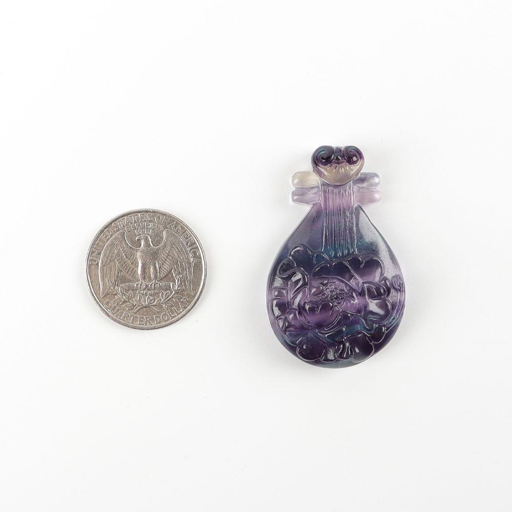 Fluorite Lute Shape Carvings for Jewelry Making Wholesale Crystals