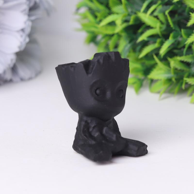 Black Obsidian Groot Crystal Carvings Wholesale Crystals