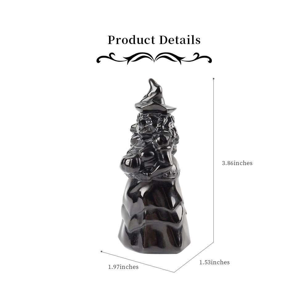 Black Obsidian Crystal Carving Witch Free Form Wholesale Crystals