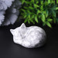 2.1" Howlite Sleepy Cat Crystal Carvings Wholesale Crystals