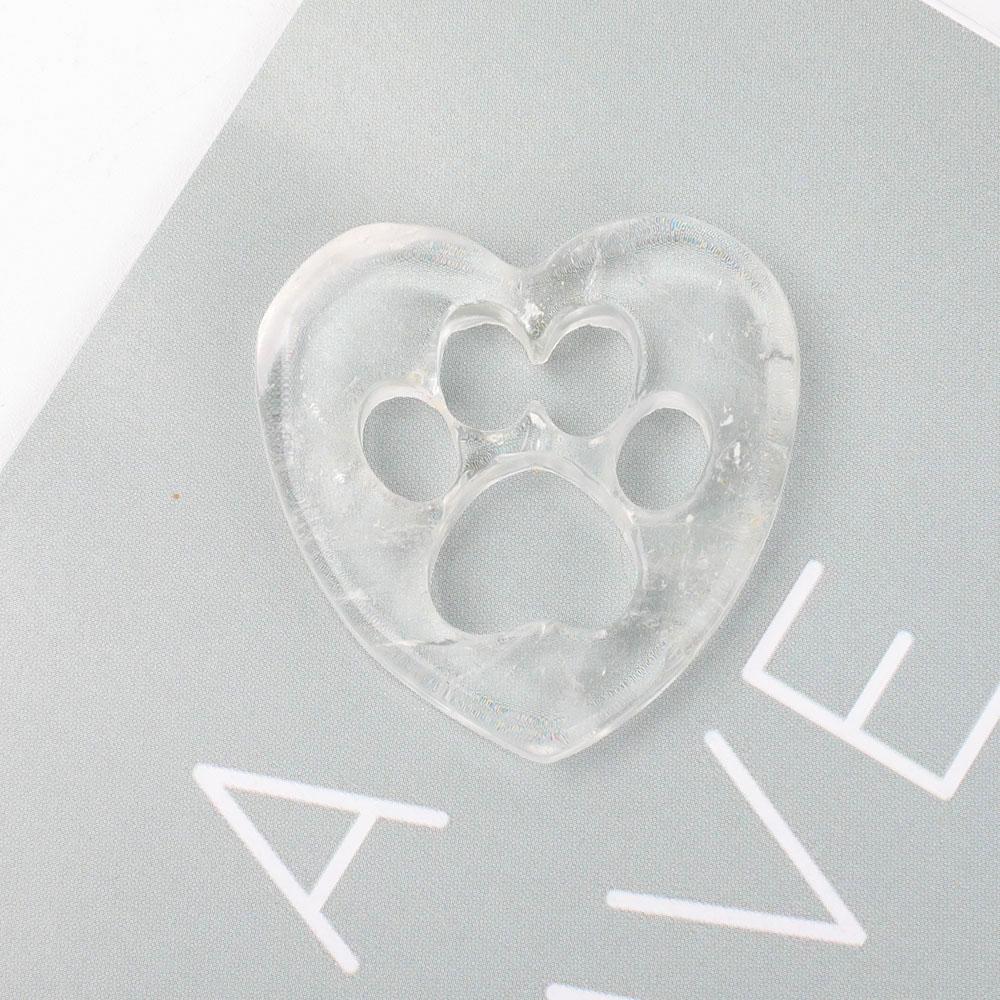 Clear Quartz Heart Shape with Claw Carving Wholesale Crystals