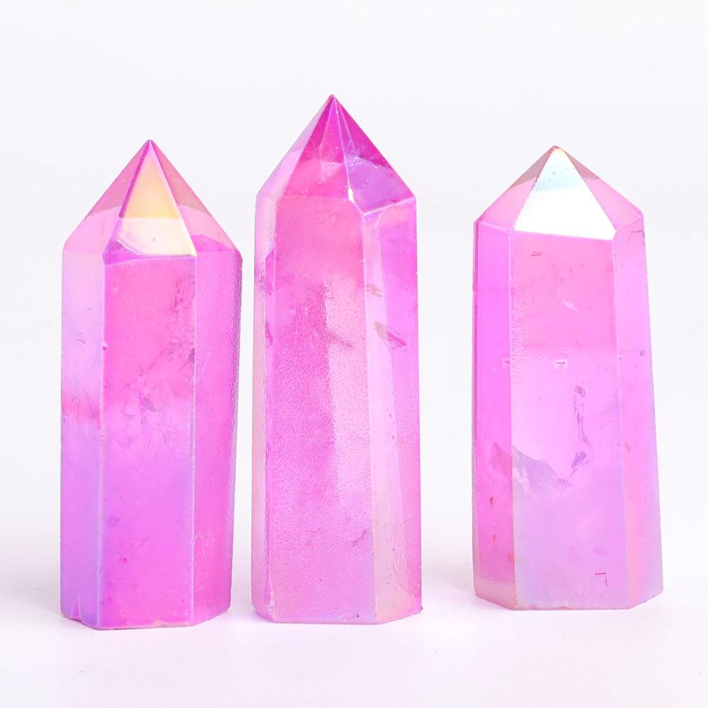 Aura Purple Crystal Points Wholesale Crystals