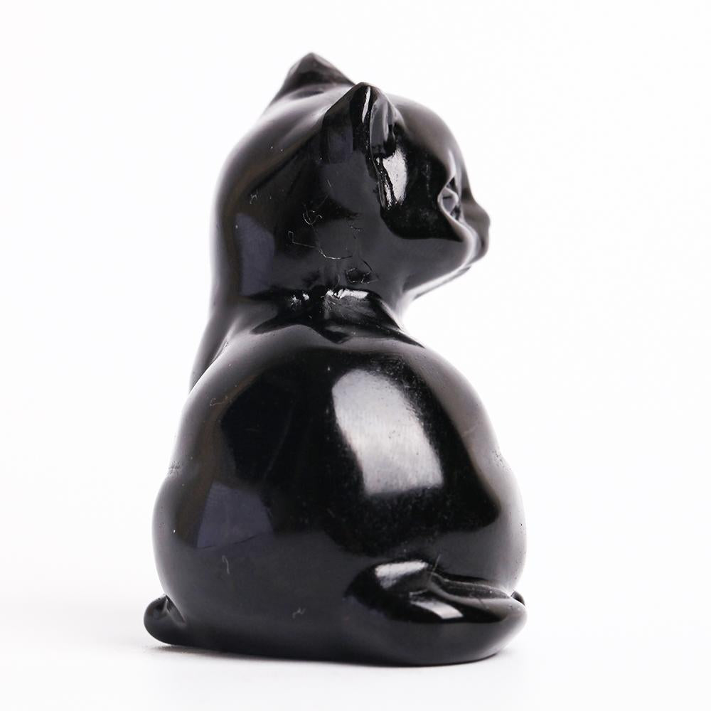 Black Obsidian Crystal Carving Cat Wholesale Crystals