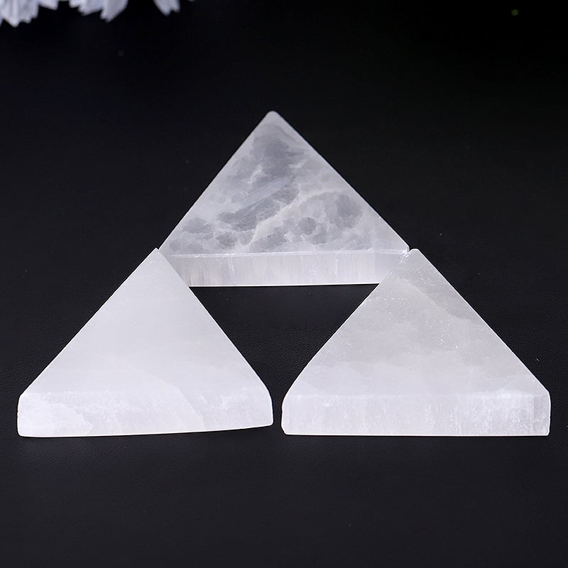 2" Triangle Selenite Slab Crystal Charging Plate Wholesale Crystals