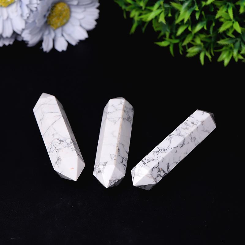 Howlite Double Terminated Points Healing Tower Wholesale Crystals