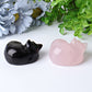 2.3" Sleeping Cat Crystal Carvings Wholesale Crystals