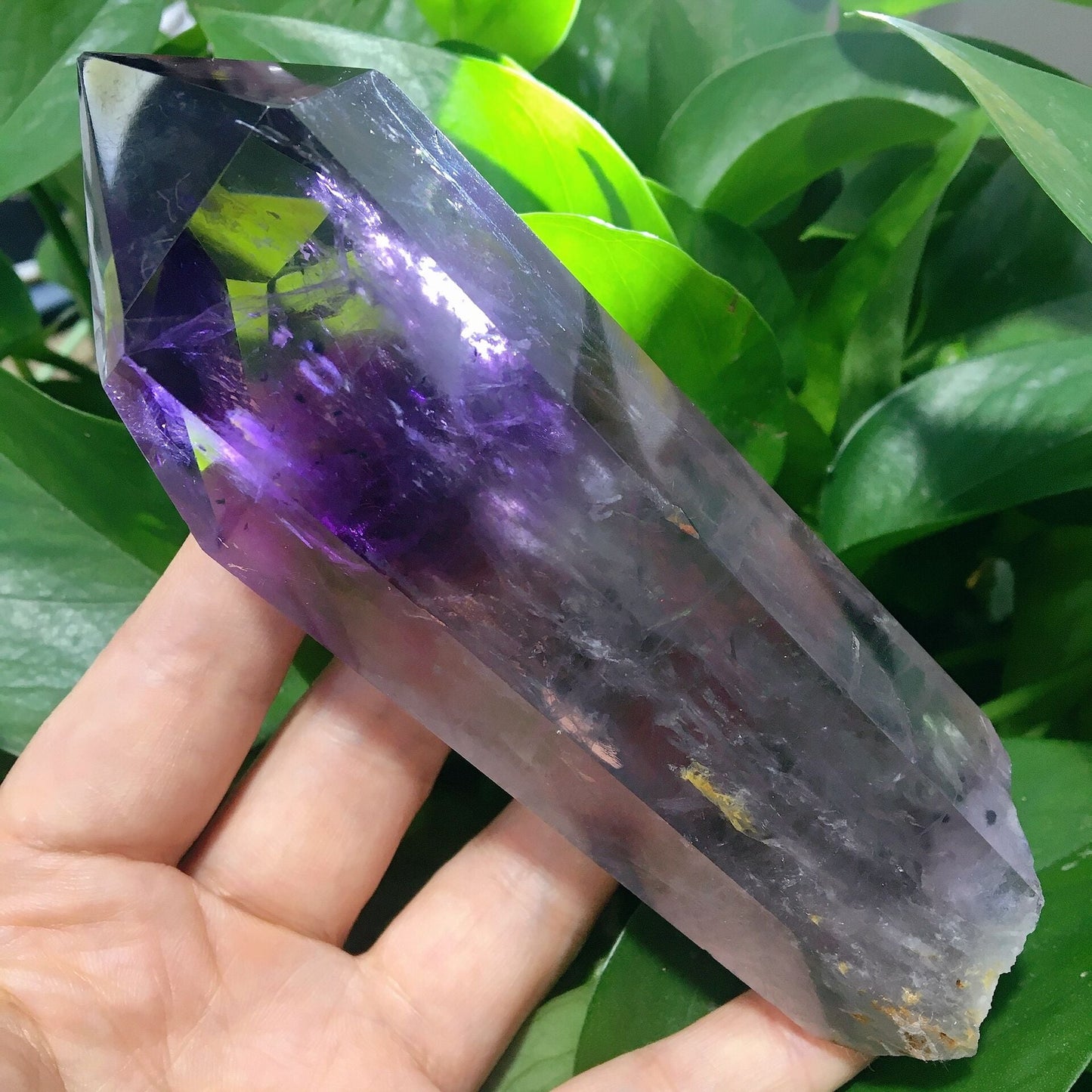 5.4" Dark Purple Amethyst Point Half Polished #2 Wholesale Crystals