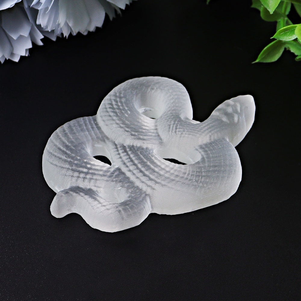 3.2" Selenite Snake Crystal Carvings Wholesale Crystals