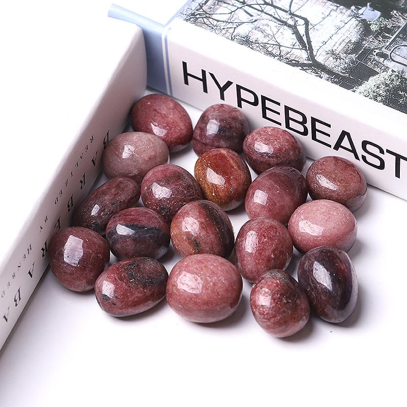 0.1kg 25mm-35mm Strawberry Quartz Tumbles Wholesale Crystals