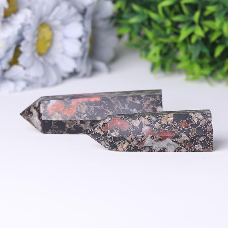 Natural Plum Blossom Flower Jade Points Healing Crystal Tower Wholesale Crystals