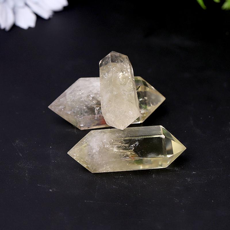 Natural Citrine Crystal Double Terminated Points Healing Wand Wholesale Crystals