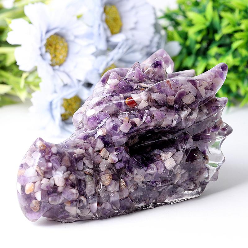 5.5" Large Resin Dragon Head Figurines Wholesale Crystals