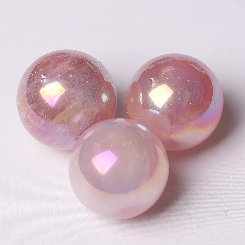 0.5kg Aura Rose Quartz Crystal Sphere Wholesale Crystals