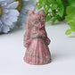 2.3" Rhodonite Princess Serenity Crystal Carvings Wholesale Crystals
