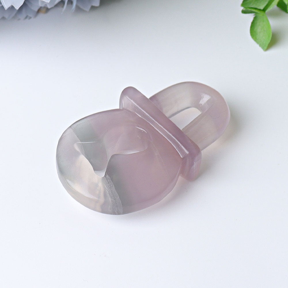 2.4" Fluorite Lock  Crystal Carvings Wholesale Crystals