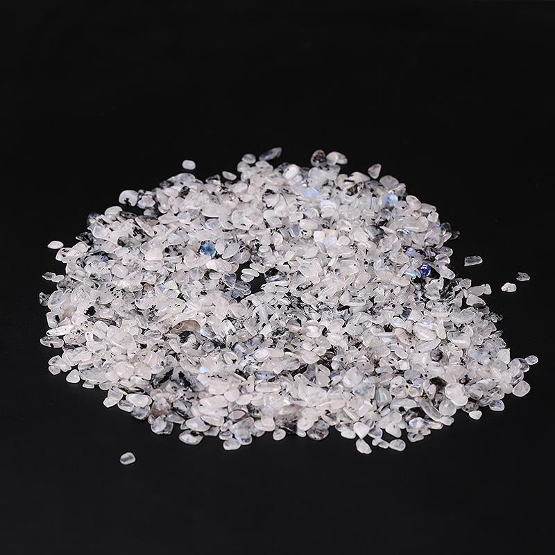 0.1kg Different Size Natural Moonstone Chips Crystal Chips for Decoration Wholesale Crystals