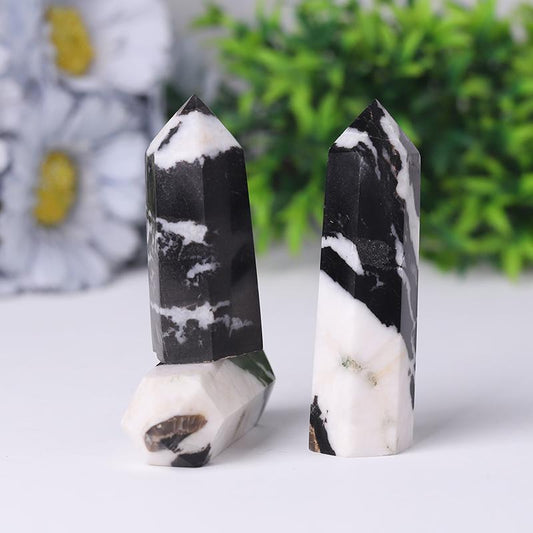Natural Zebra Jasper Point for Sale Healing Tower Wholesale Crystals