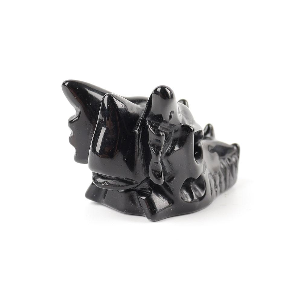 Black Obsidian Dragon Head Carvings Wholesale Crystals